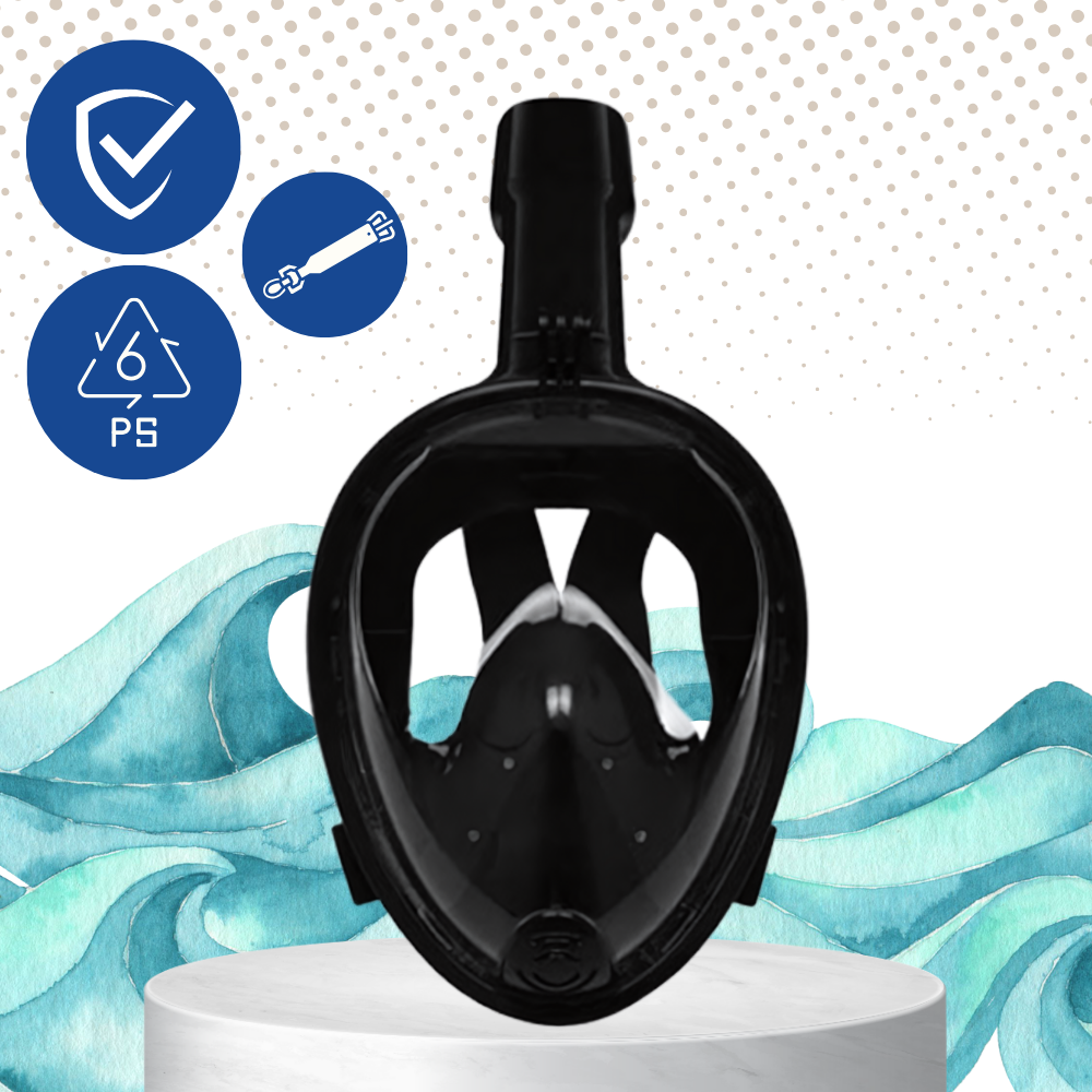 Masque de plongée avec tuba à vue panoramique à 180° - Ozerty