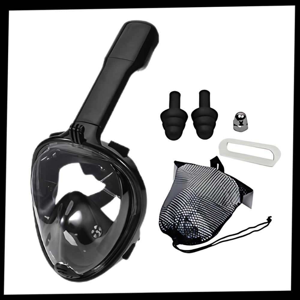 Masque de plongée avec tuba à vue panoramique à 180° - Ozerty