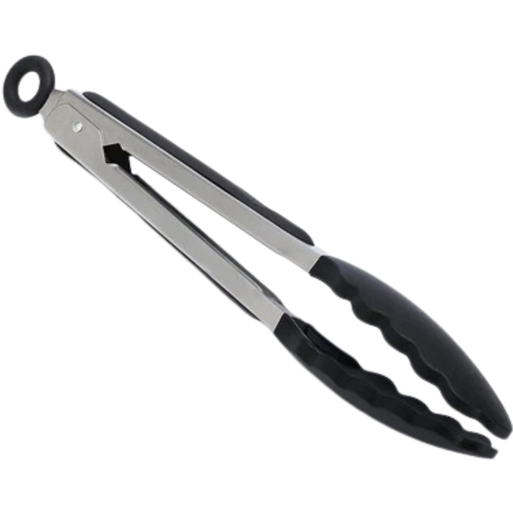 Stainless Steel Barbecue Tongs with Silicone Handle