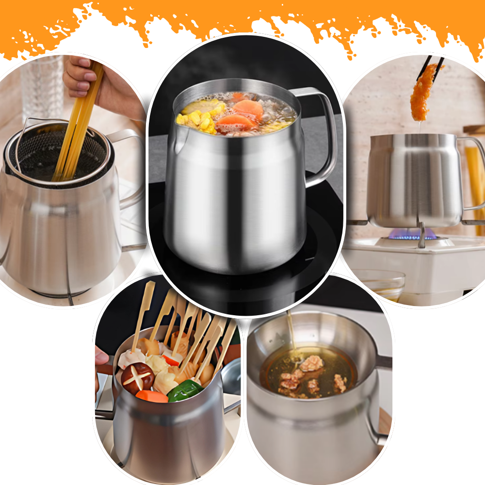 Friteuse en acier inoxydable 2 en 1 - Ozerty