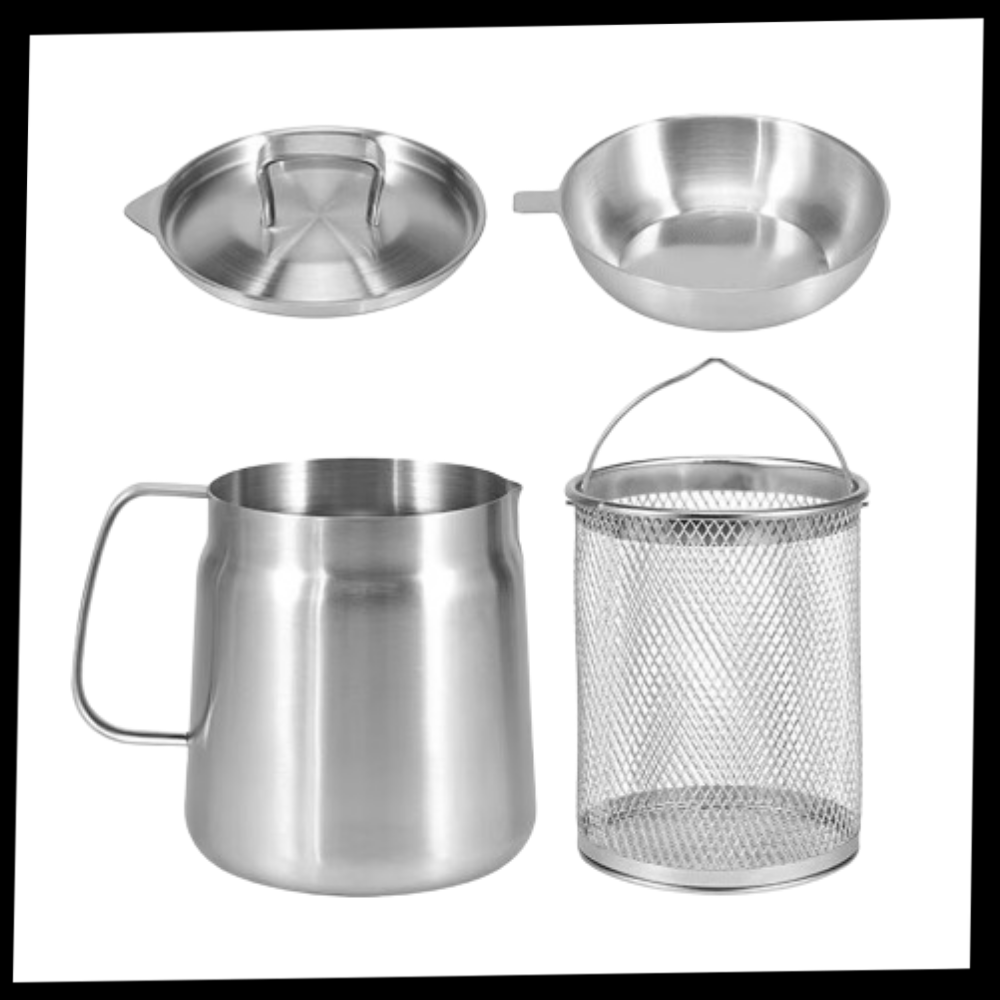 Friteuse en acier inoxydable 2 en 1 - Ozerty