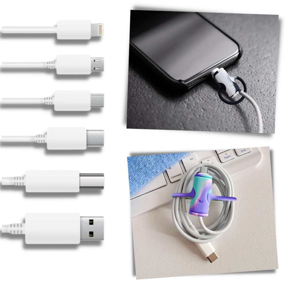 Enrouleur de câble en silicone 2 en 1
 - Ozerty