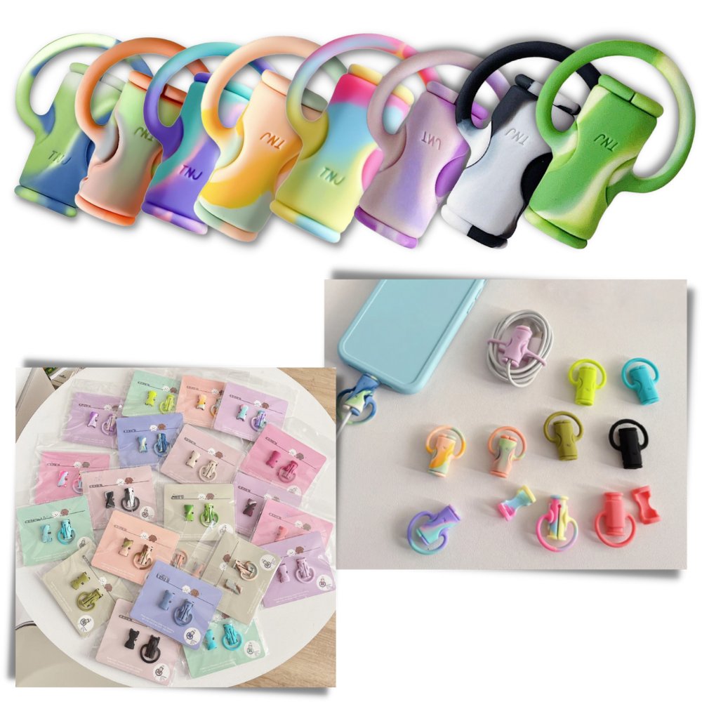 Enrouleur de câble en silicone 2 en 1
 - Ozerty