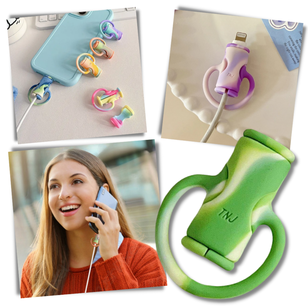 Enrouleur de câble en silicone 2 en 1
 - Ozerty