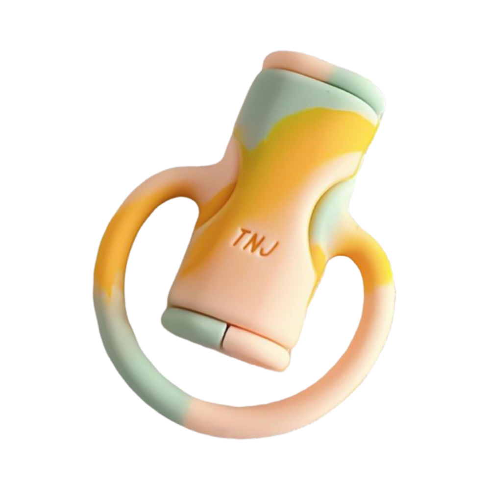 Enrouleur de câble en silicone 2 en 1
 -Jaune Bleu - Ozerty