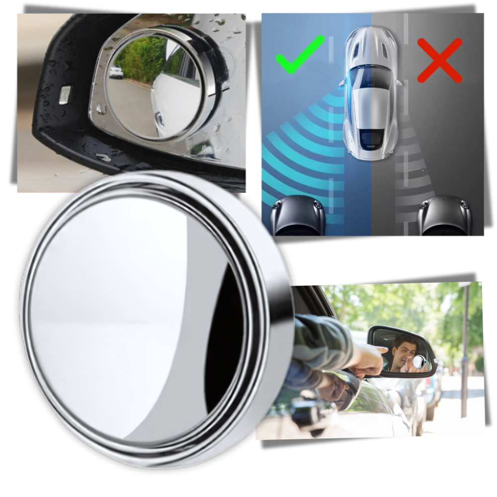 Miroir d'angle mort pour rétroviseur à rotation à 360° - Ozerty