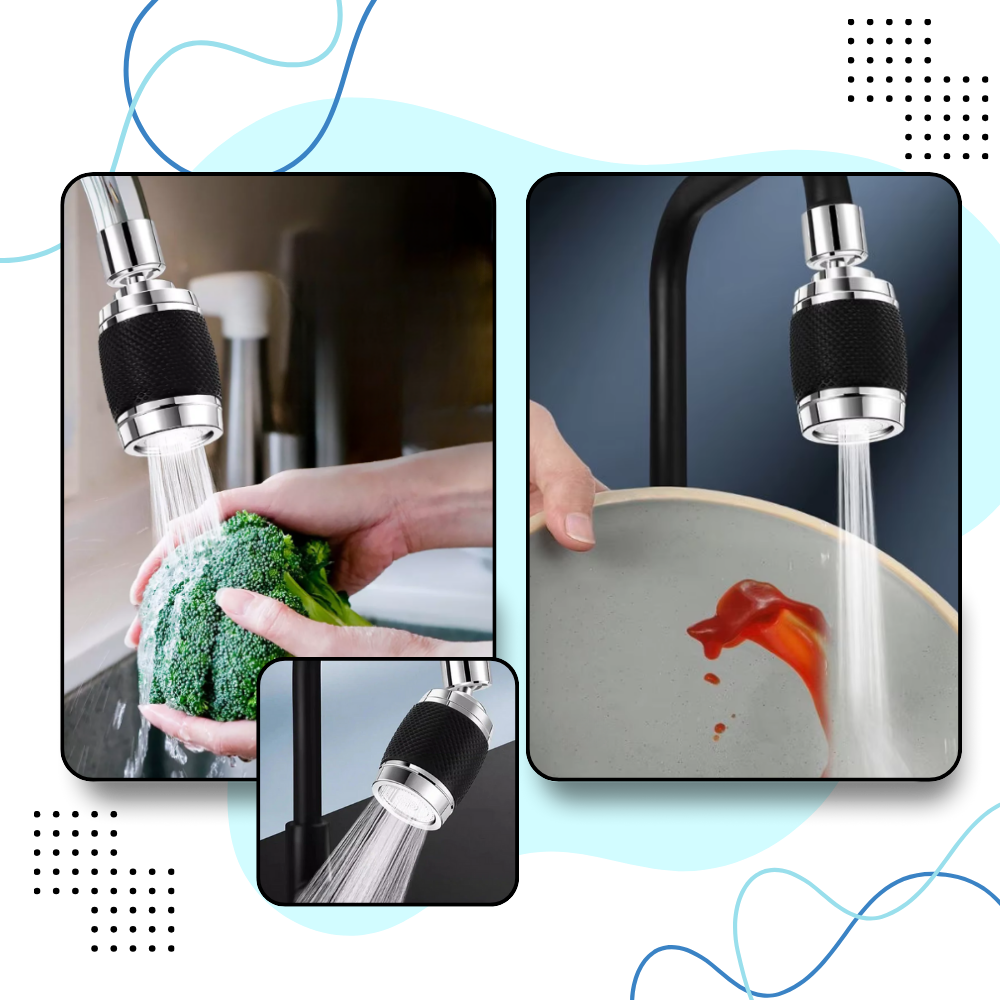 Filtre à eau monté sur robinet 360° à 3 modes - Ozerty