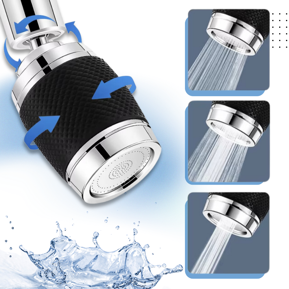 Filtre à eau monté sur robinet 360° à 3 modes - Ozerty