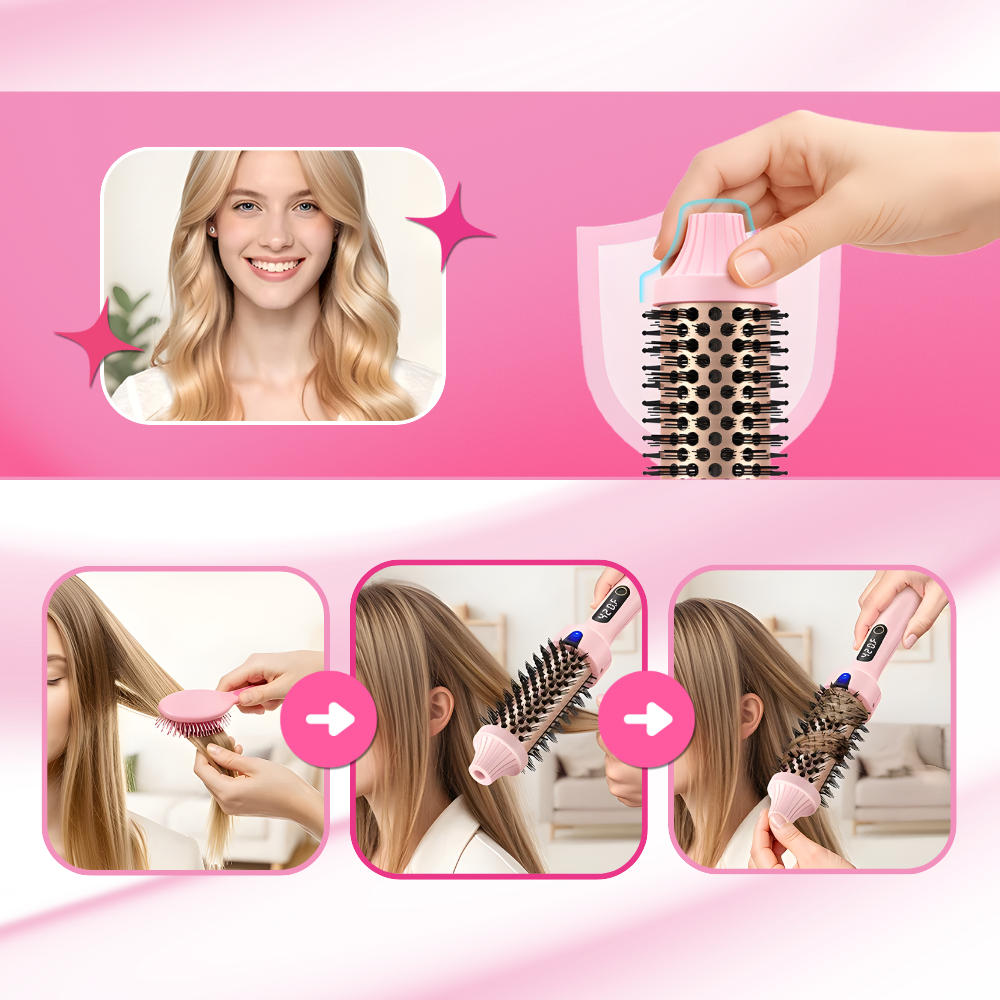 Brosse ronde thermique 3 en 1 - Ozerty
