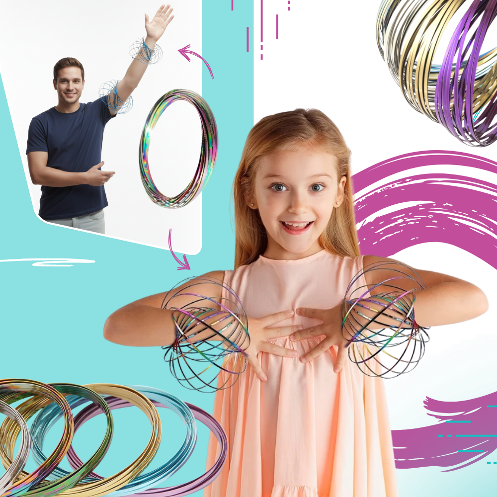 Bracelet spirale bras 3D en acier inoxydable - Ozerty