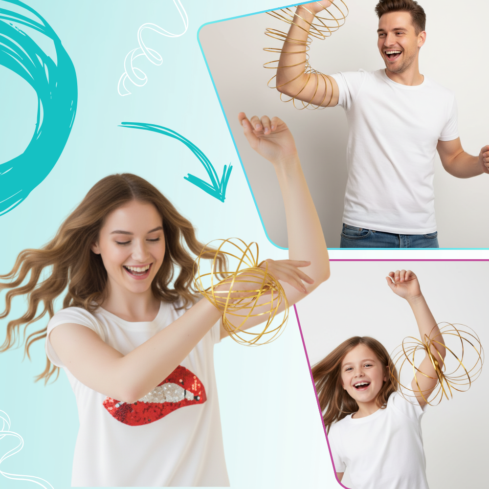 Bracelet spirale bras 3D en acier inoxydable - Ozerty