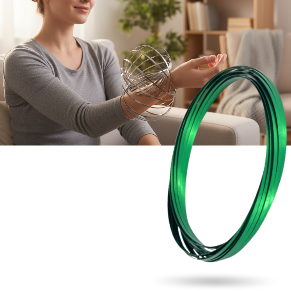 Bracelet spirale bras 3D en acier inoxydable - Ozerty