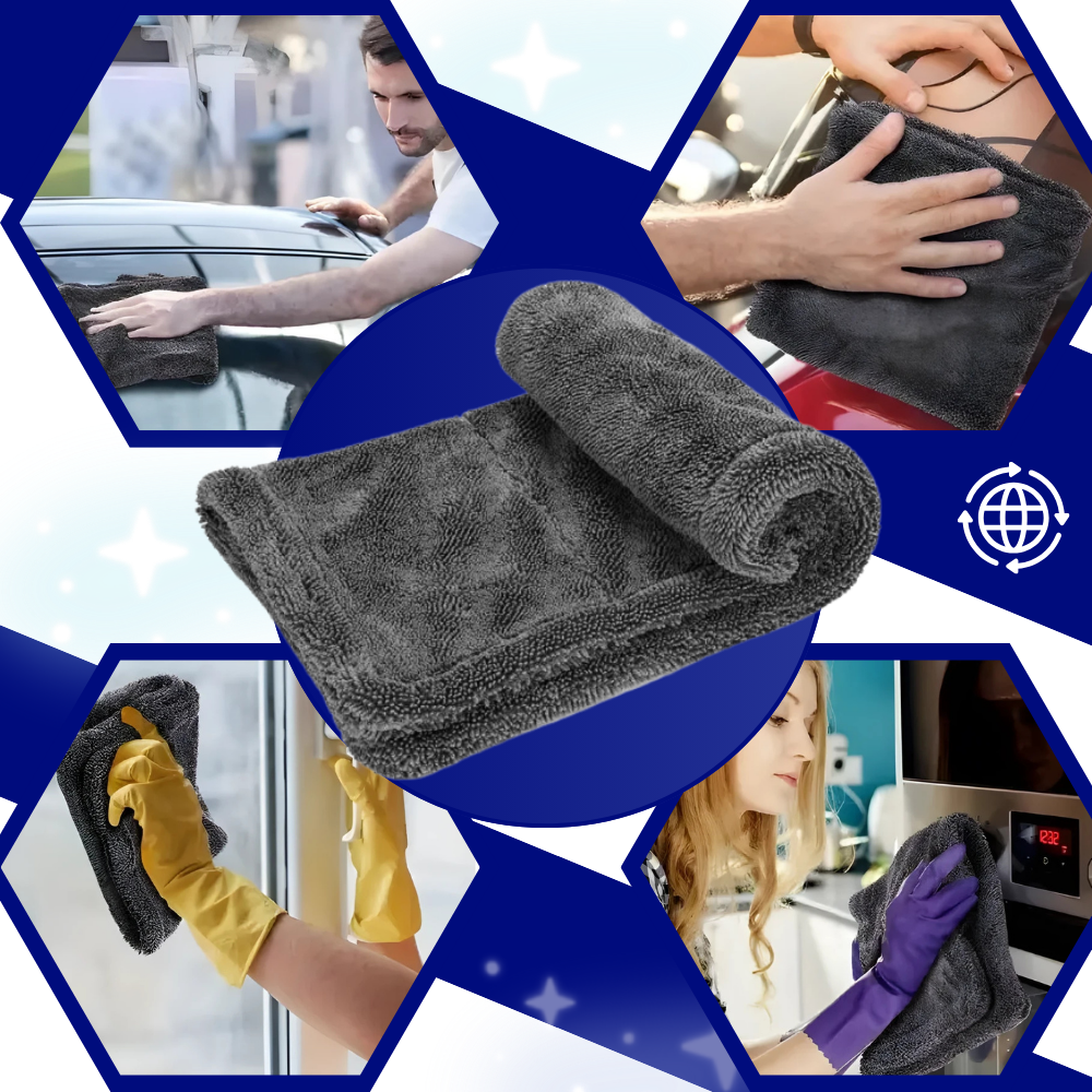 Serviette microfibre absorbante pour vitres - Ozerty