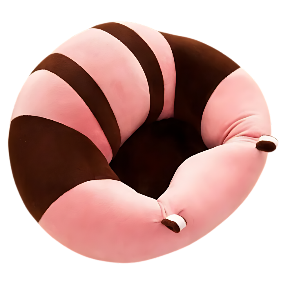 Coussin hygiénique réglable pour bébé
-Rayures roses et marron - Ozerty