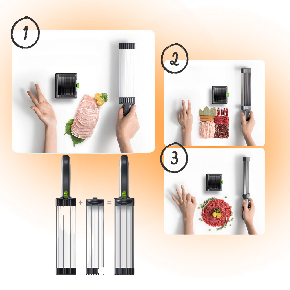 Trancheuse à viande manuelle à épaisseur ajustable - Ozerty