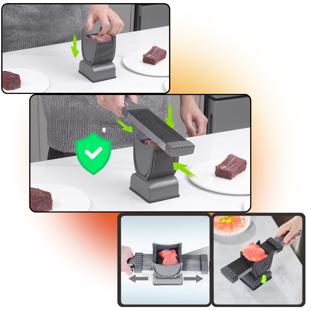 Trancheuse à viande manuelle à épaisseur ajustable - Ozerty