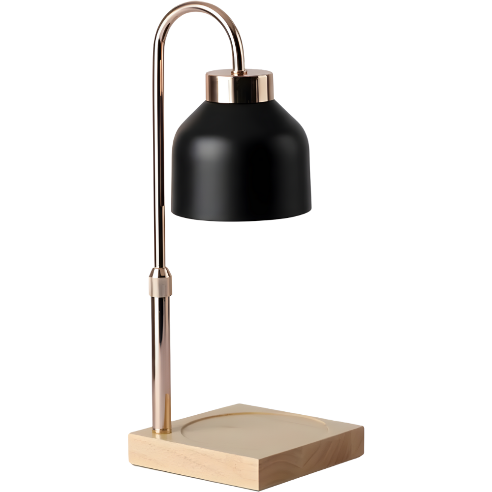 Lampe chauffe-bougie design -Noir - Ozerty