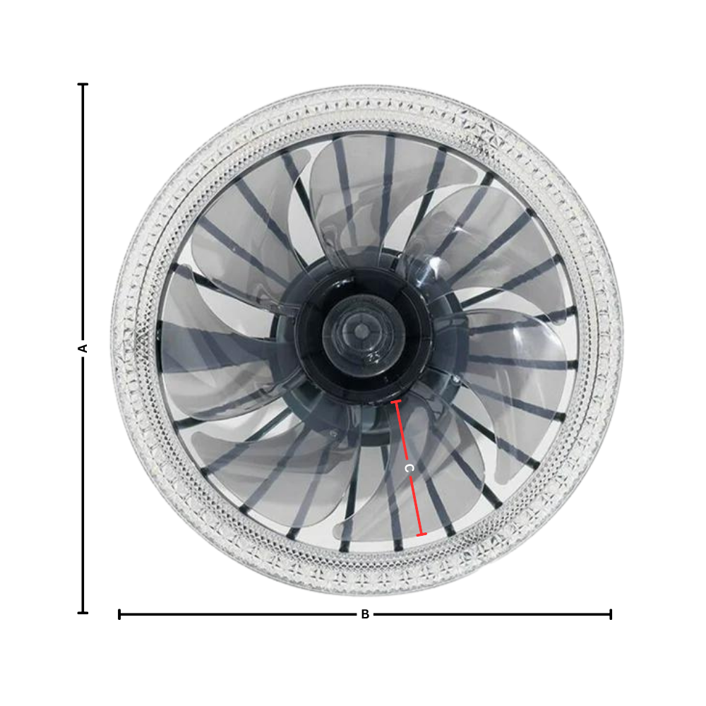 Ventilateur de plafond avec lampe intégrée et télécommande - Ozerty