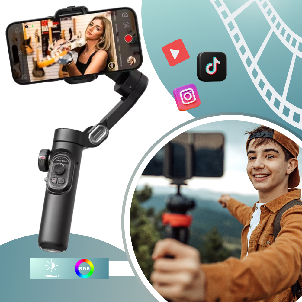 Stabilisateur de téléphone avec suivi par IA - Ozerty