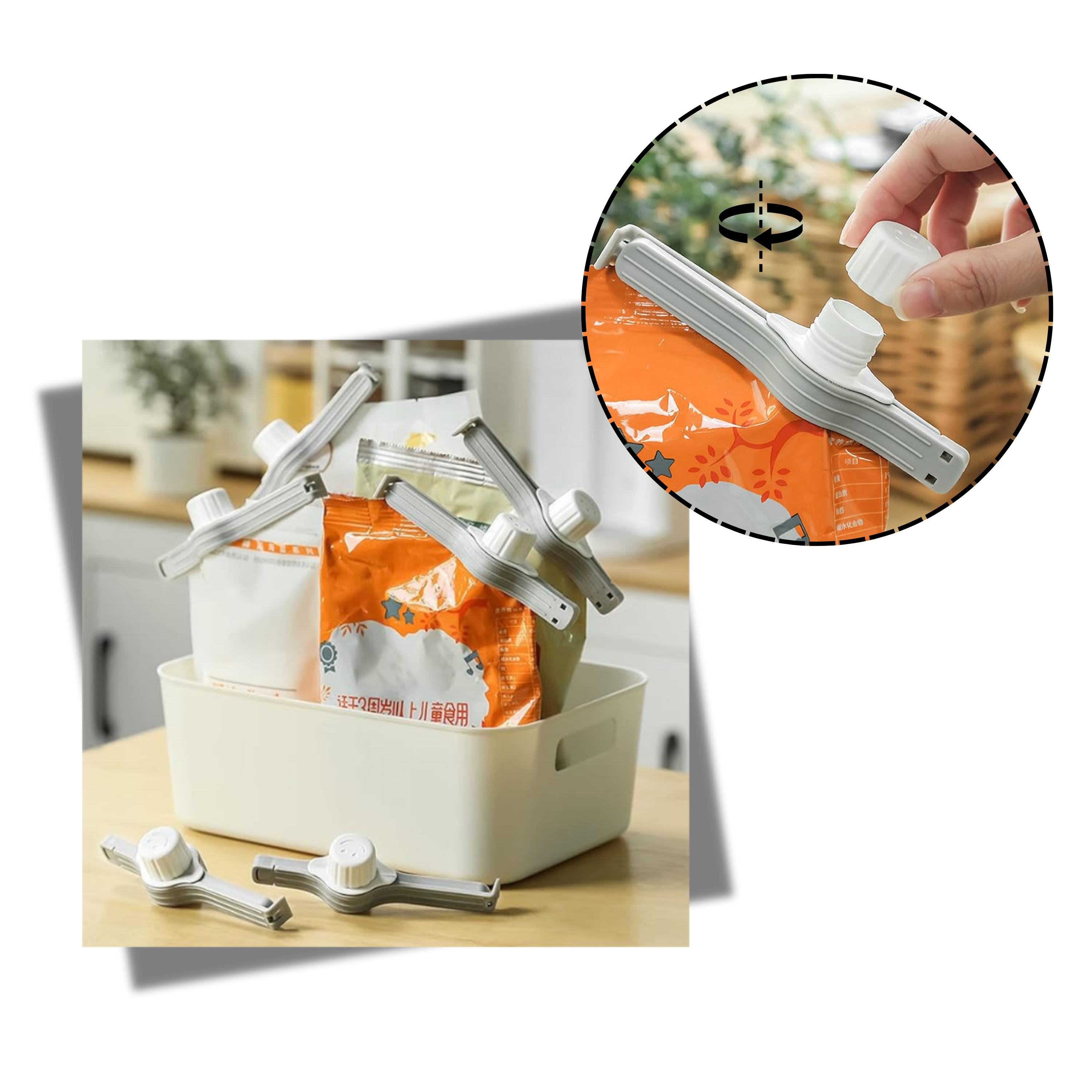 Pinces hermétiques pour sacs de chips - Ozerty