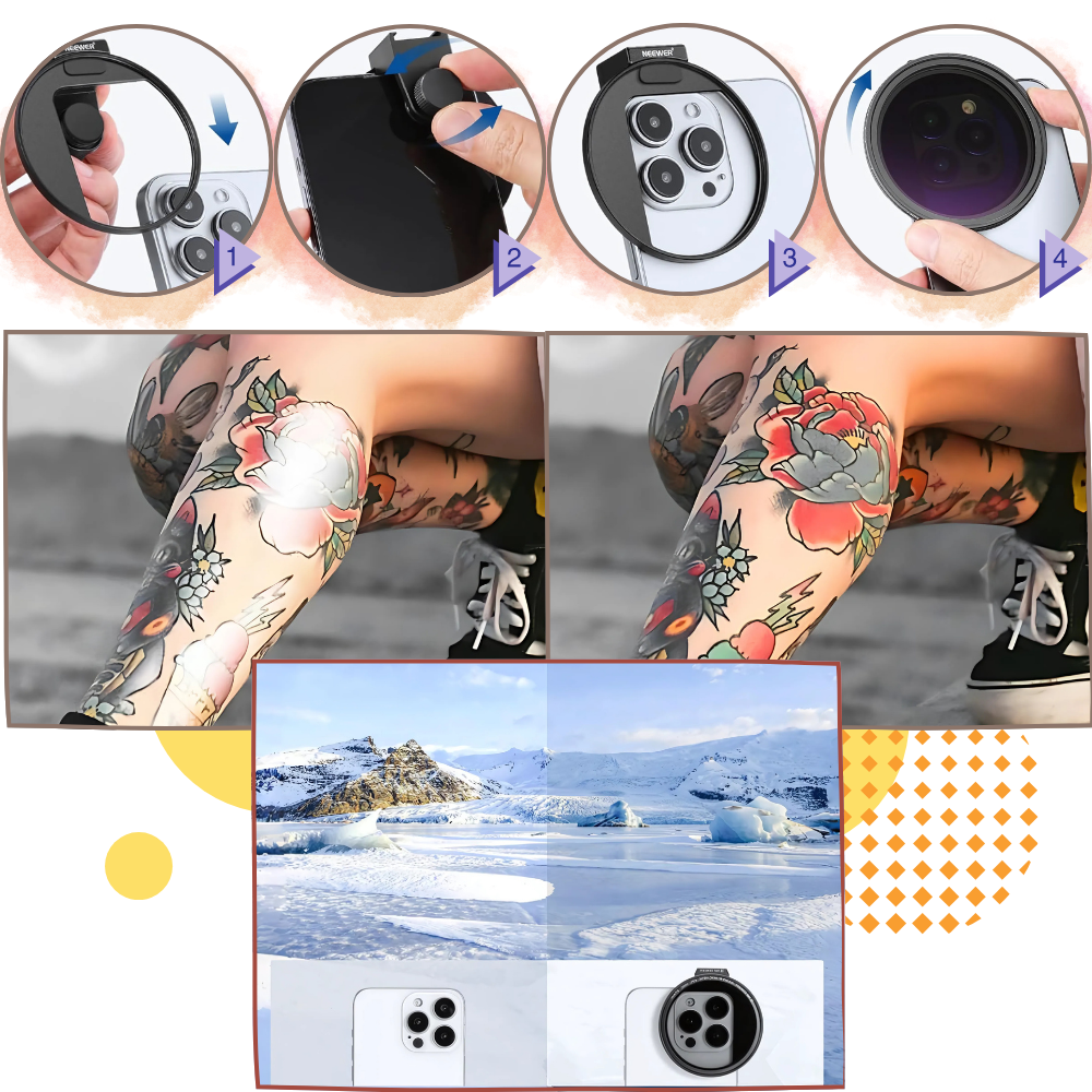 Objectif anti-fuite de lumière pour téléphone - Ozerty