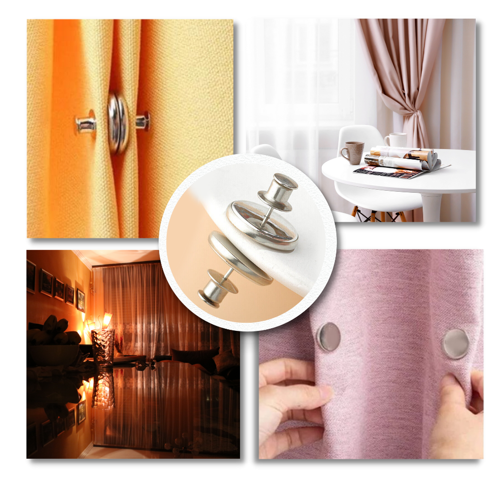 Clips magnétiques anti-fuite de lumière pour rideaux
- Ozerty