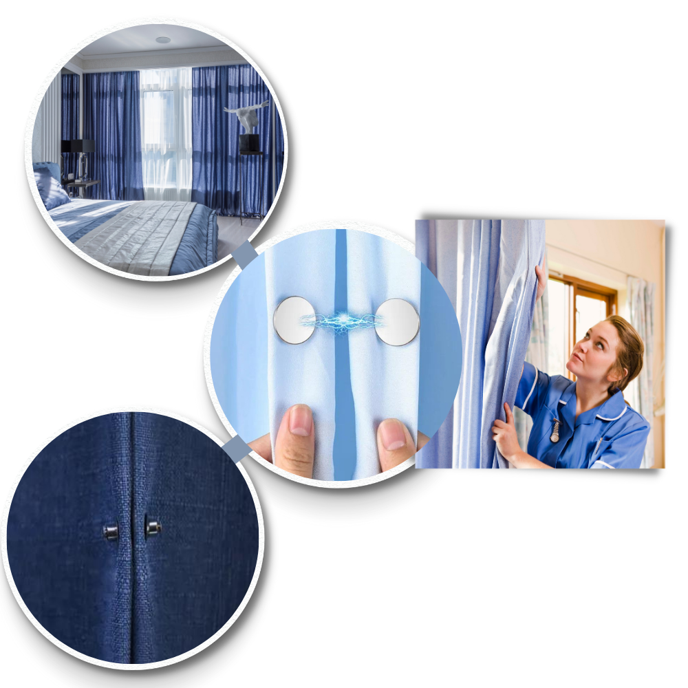 Clips magnétiques anti-fuite de lumière pour rideaux
- Ozerty