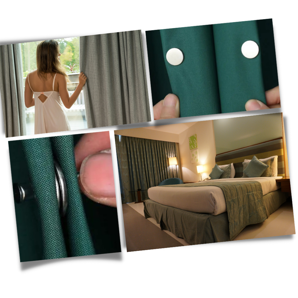 Clips magnétiques anti-fuite de lumière pour rideaux
- Ozerty