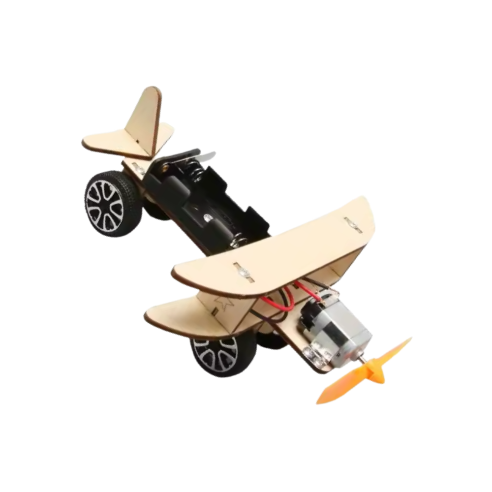 Jouet d'apprentissage construction en bois à assembler -Biplan - Ozerty