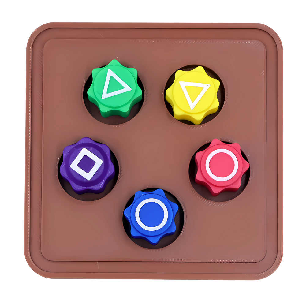 Jeu traditionnel d'attrape-pierres Gonggi -5 dés avec base - Ozerty