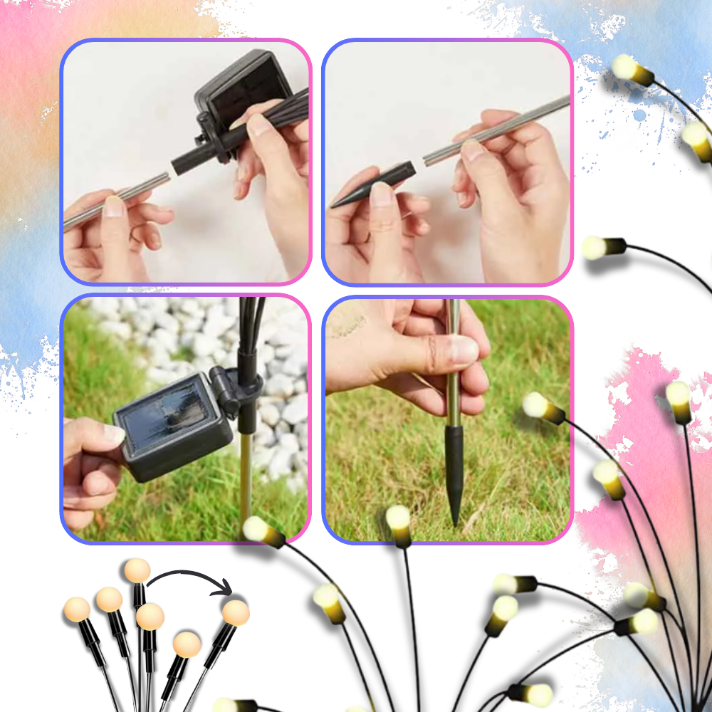 Lumières solaires à LED automatiques étanches pour extérieur  - Ozerty