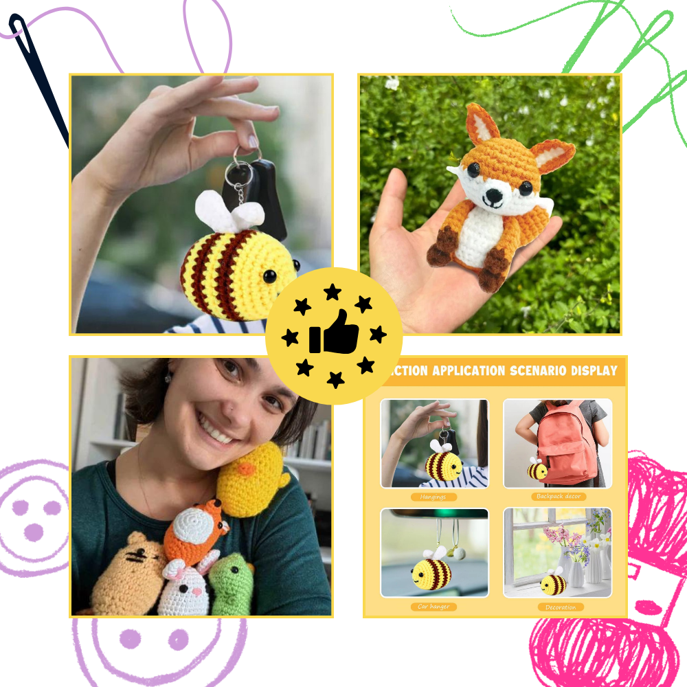 Kits de Crochet Créatifs d'Animaux pour débutants - Ozerty