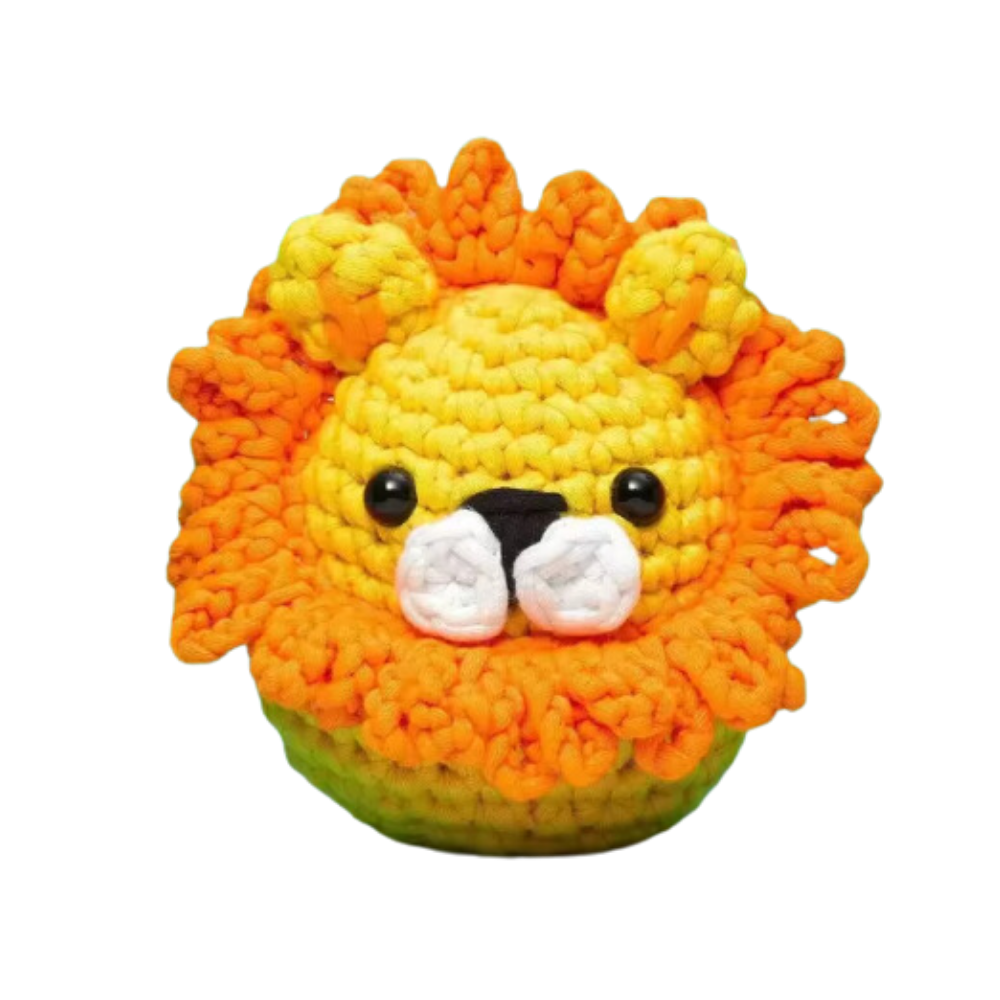 Kits de Crochet Créatifs d'Animaux pour débutants -Lion - Ozerty