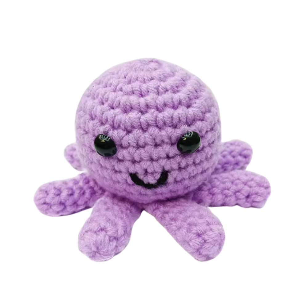 Kits de Crochet Créatifs d'Animaux pour débutants -Pieuvre - Ozerty