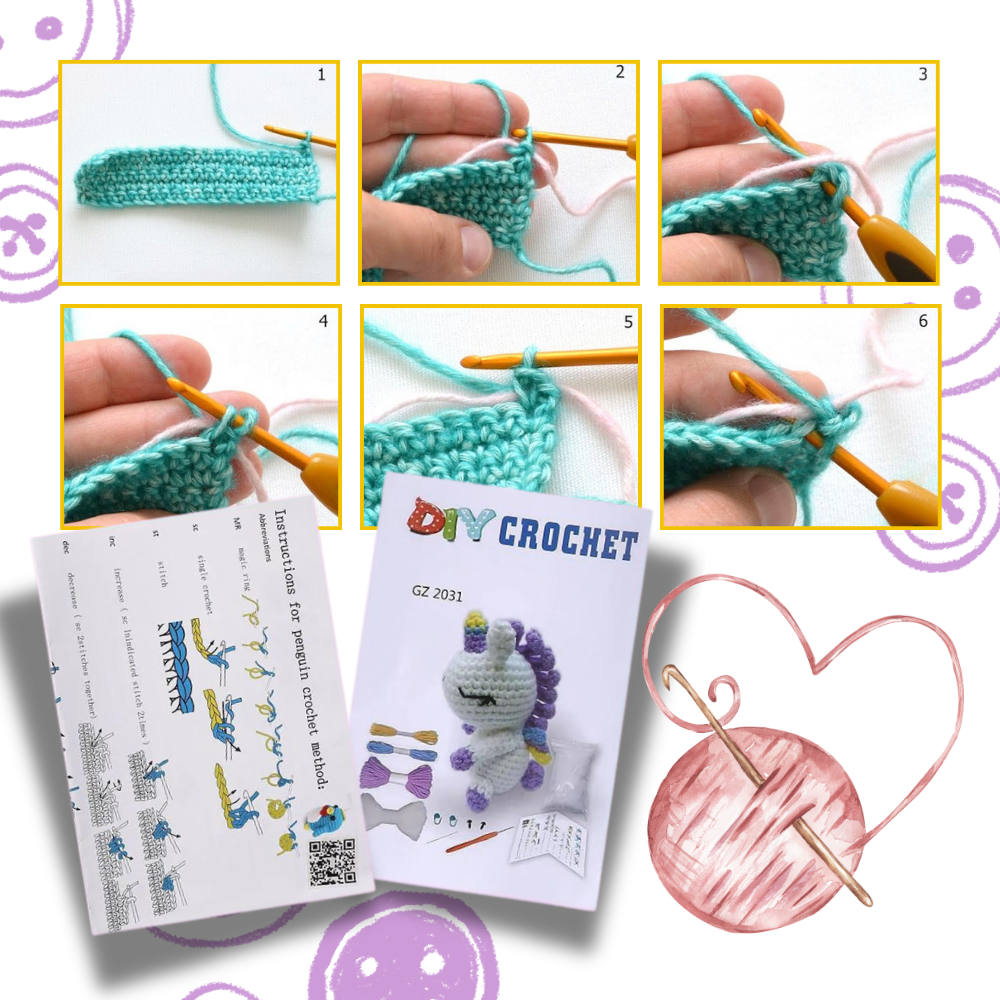 Kits de Crochet Créatifs d'Animaux pour débutants - Ozerty