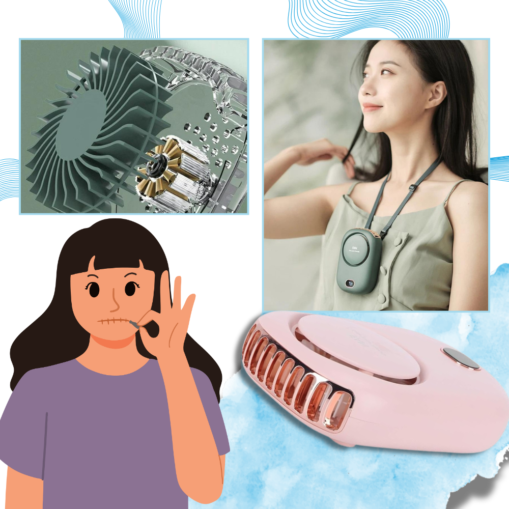 Ventilateur de cou portable sans pales - Ozerty