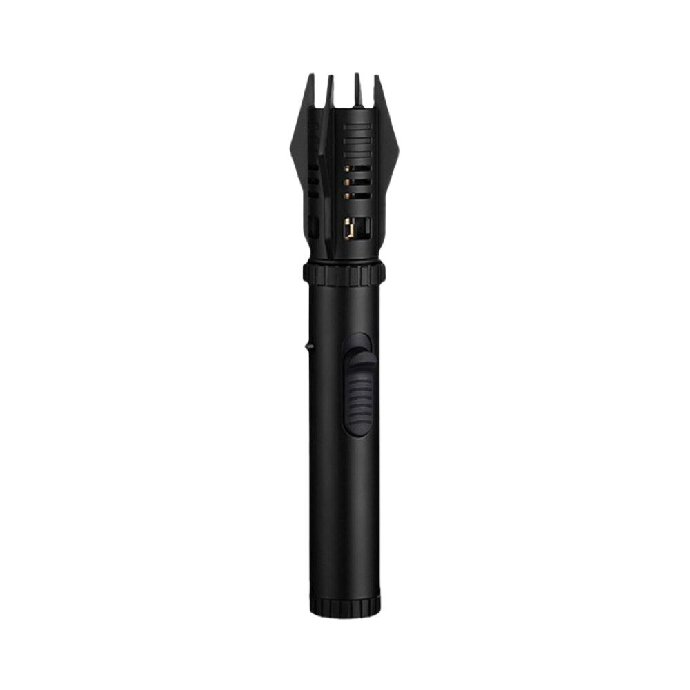 Briquet coupe-vent flamme bleue
 -Noir - Ozerty