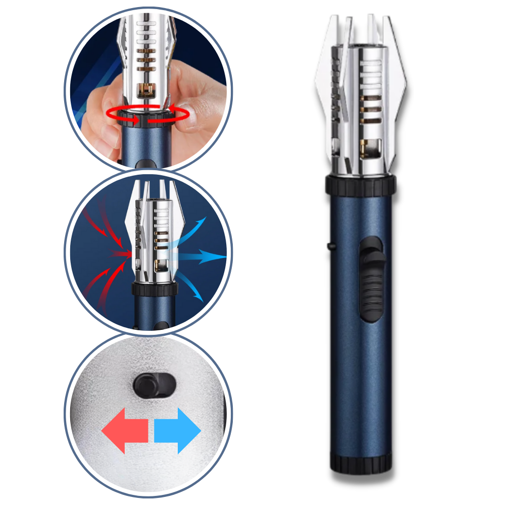 Briquet coupe-vent flamme bleue
 - Ozerty