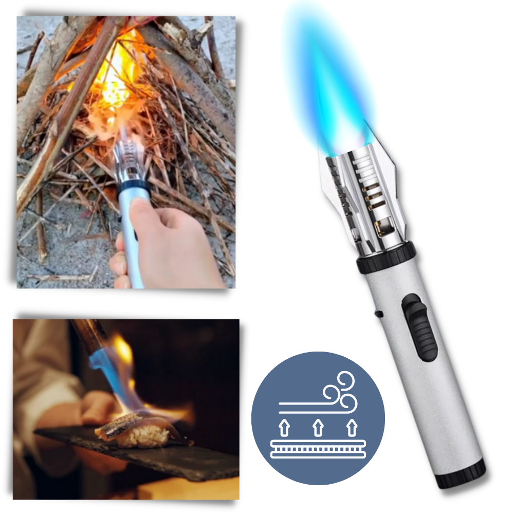 Briquet coupe-vent flamme bleue
 - Ozerty