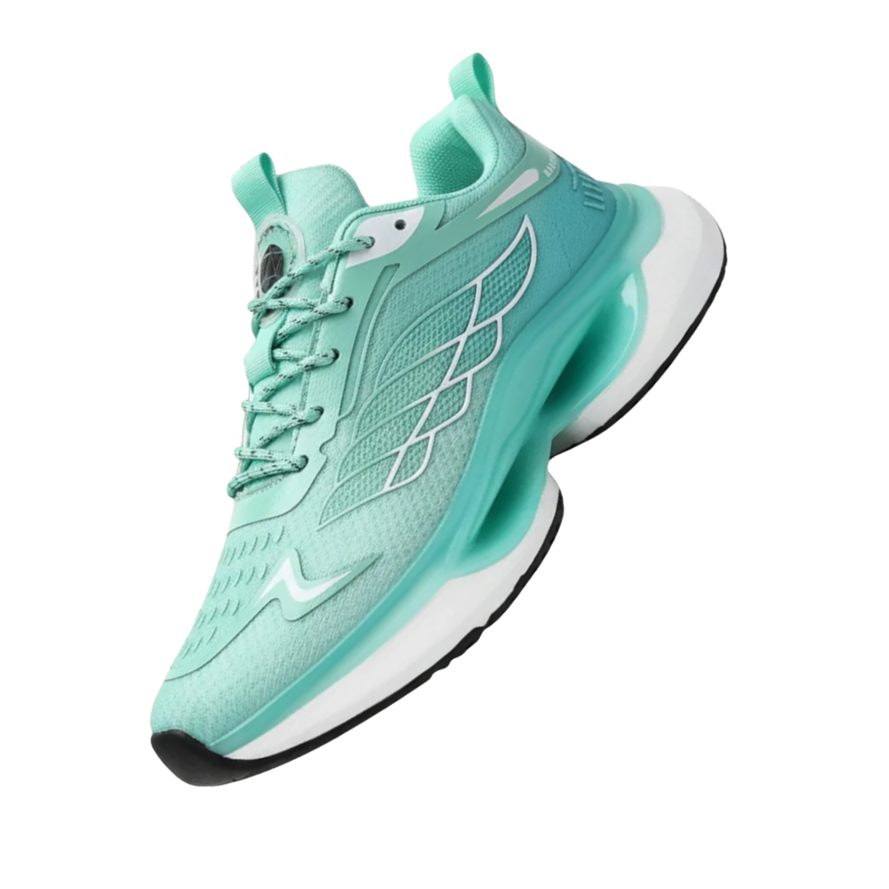 Chaussures de course rembourrées et respirantes -Vert - Ozerty