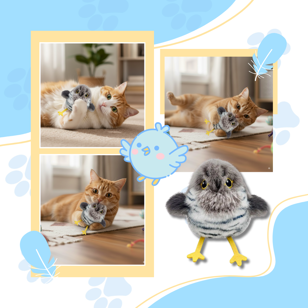 Jouet interactif oiseau pour chat - Ozerty
