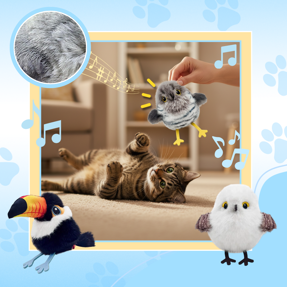 Jouet interactif oiseau pour chat - Ozerty