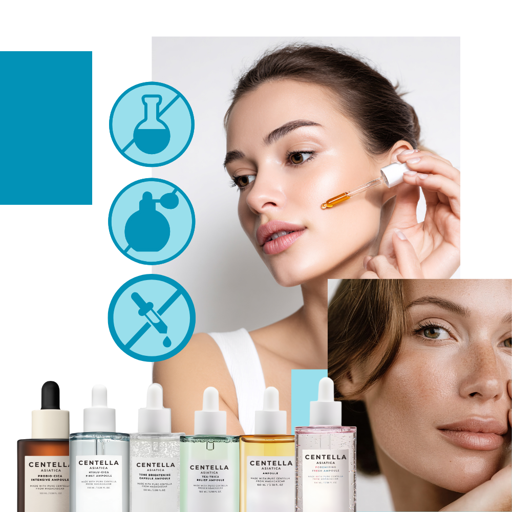 Gamme de sérum à la Centella en flacons-ampoules - Ozerty
