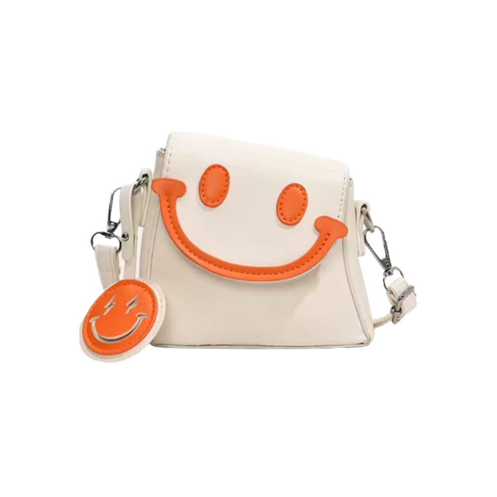 Mini sac à bandoulière Smiley -Blanc - Ozerty