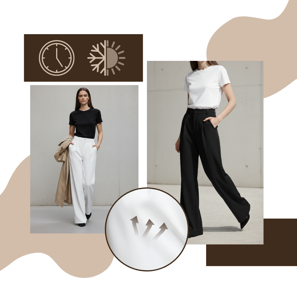 Pantalon chic à coupe large - Ozerty