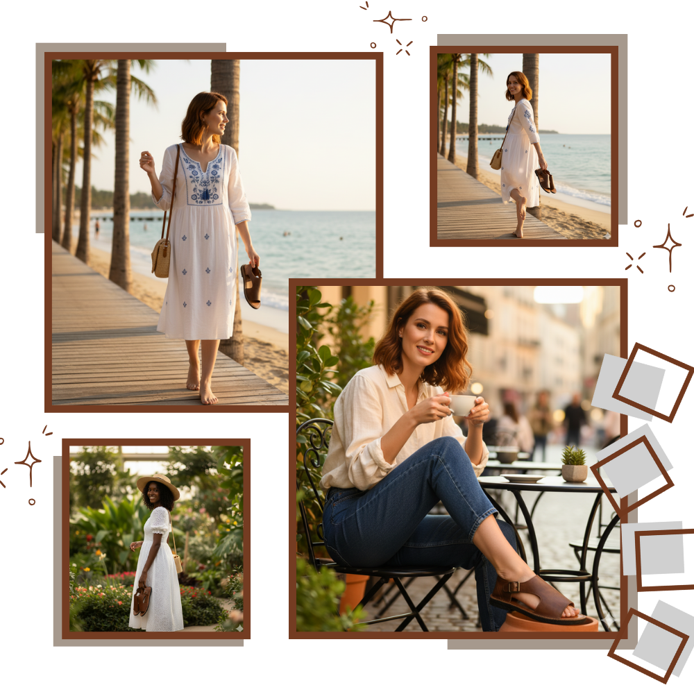 Sandales orthopédiques vintage chic - Ozerty