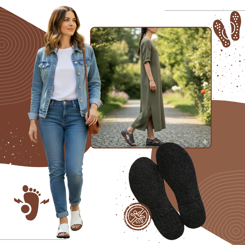 Sandales orthopédiques vintage chic - Ozerty