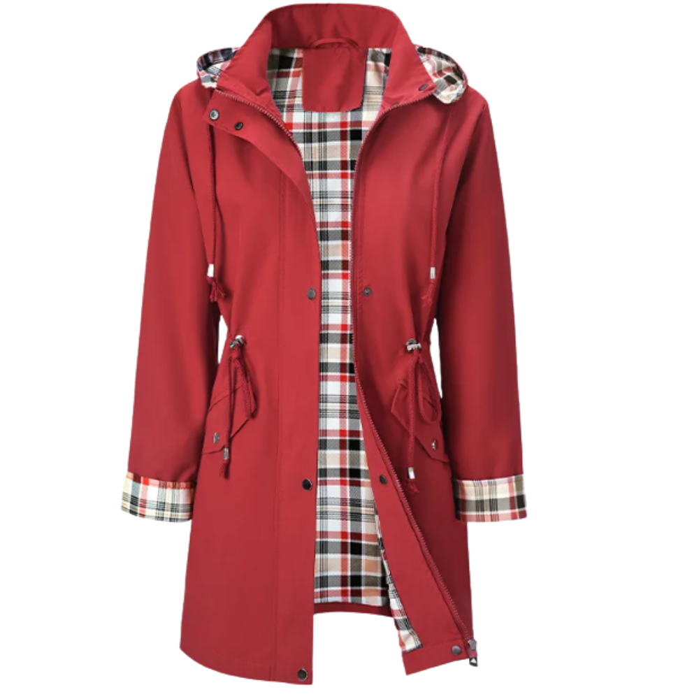 Trench-coat chic et imperméable -Rouge - Ozerty