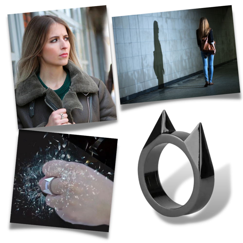 Bague d'autodéfense oreilles de chat - Ozerty