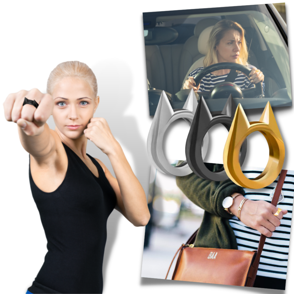 Bague d'autodéfense oreilles de chat - Ozerty